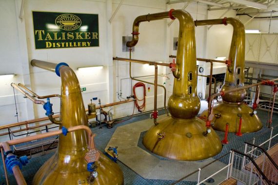 Stills at Talisker Distillery The Talisker Distillery on the shores of Loch Harport and is the only single malt whisky distillery on the Isle of Skye.